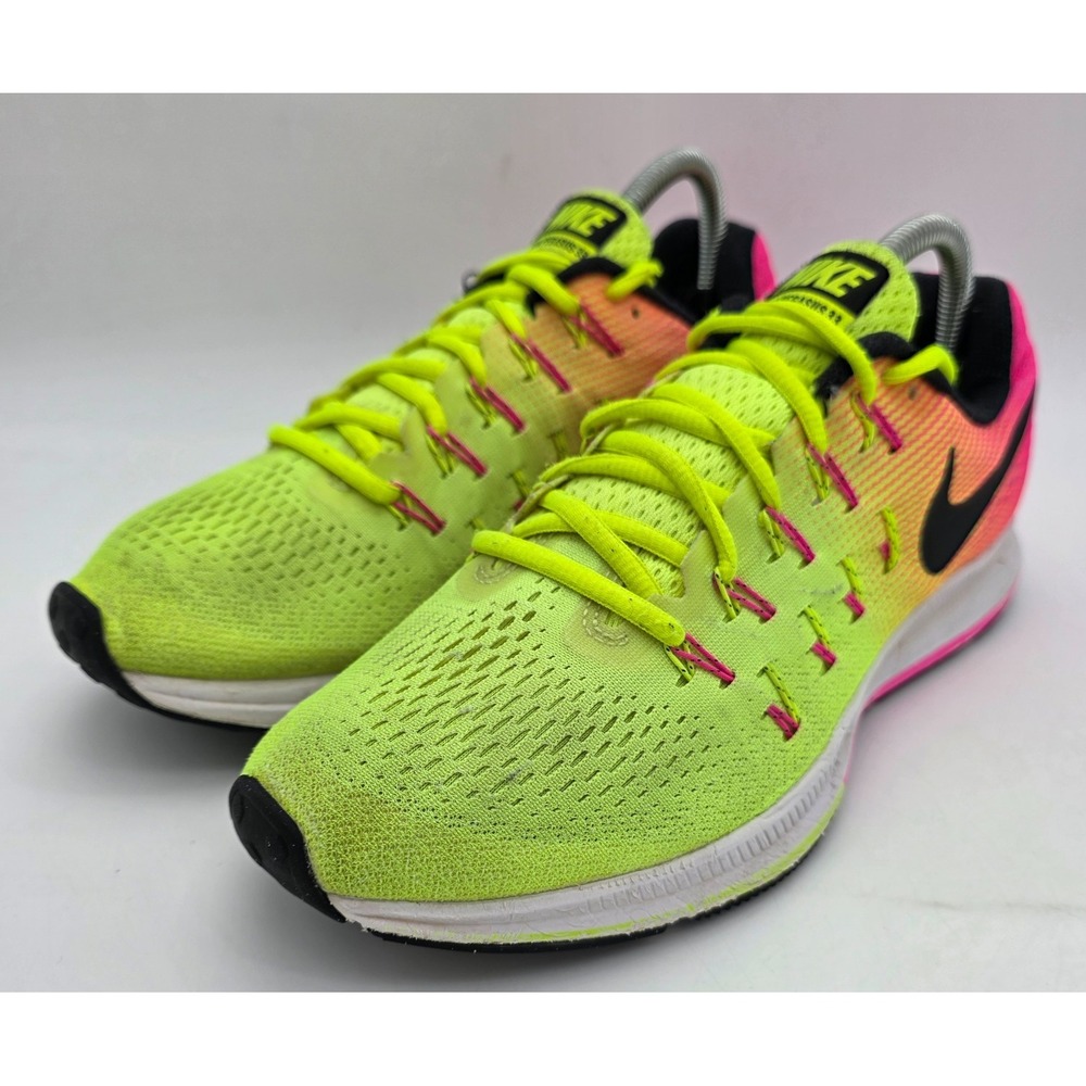 Women's Nike Zoom Pegasus 33 Athletic Shoe 856328-999 2016 Sz 10 Fluorescent